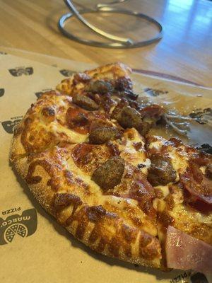 All meat pizza