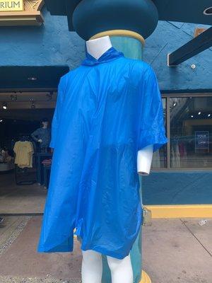 Rain poncho sold in gift shop