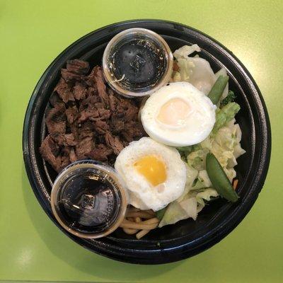 Best Teriyaki Steak around. Add two eggs for $1.00. The noodles are the best - so soft. I highly recommend Teriyaki Grill.