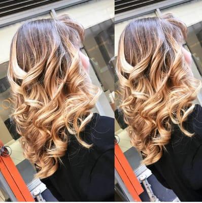 Natural blonde balayage