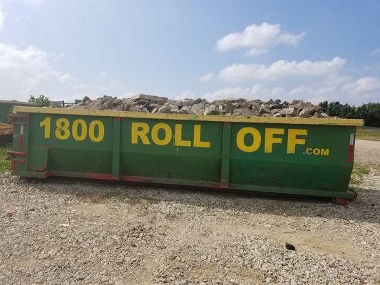 We offer 10yd and 20yd dumpsters for concrete.