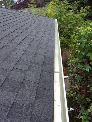 Landmark Cinder Black roof installation. We specialize in roofing installation, roofing repair, roofing replacement, gutter installation.