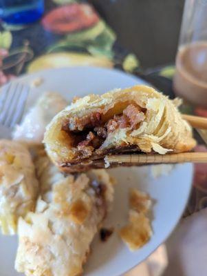 Inside the BBQ pork pastry