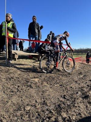 Henry racing CX Nationals in Wheaton Illinois