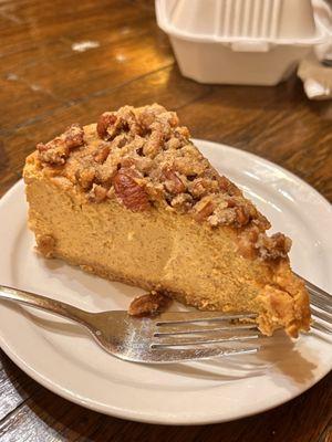 Pumpkin pecan cheesecake