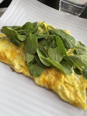 Spinach cheese omelet