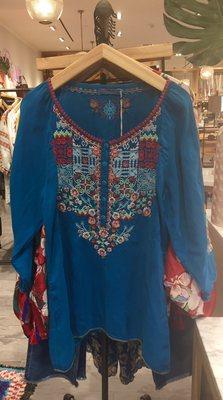 Beautiful Blue with Intricate Embroidery Top from their newest collection (July, 2019)