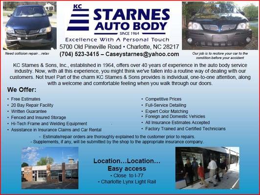 Additional Information about KC Starnes Auto Body, Inc.