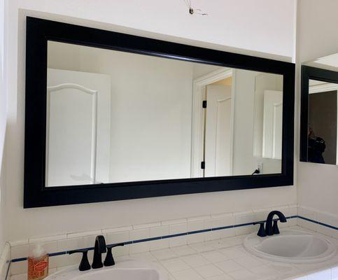 Mirror frames can improve the look of any bathroom