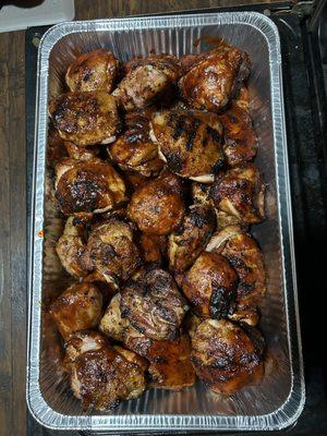 Smoked Grilled Bone in Chicken Thighs