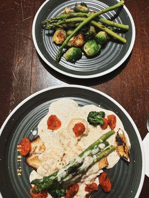 Baked tilapia with shrimp