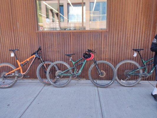 Bikes taking a break