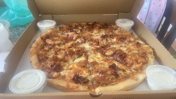 Chicken Bacon Ranch Pizza