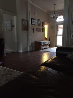 Hardwood floors were cleaned beautifully