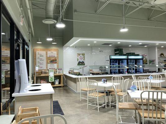 view of dining area and food bar