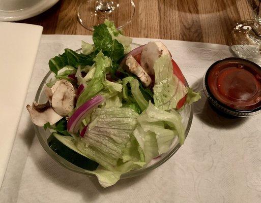 Salad - comes with three options for dressing