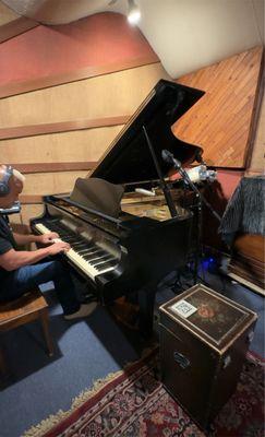 Recording on their wonderful Yamaha grand.