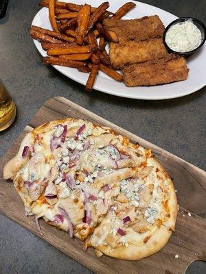 Buffalo flatbread- Haddock sweet potato