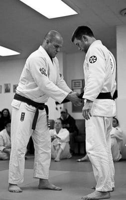 Stephan getting his black belt from Professor Eduardo Rocha