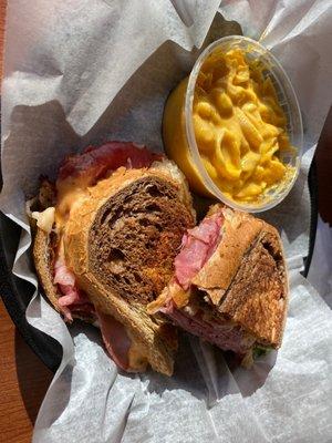 Rueben and mac and cheese