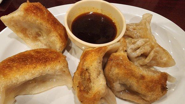 Pot stickers, they were the largest I've ever had.