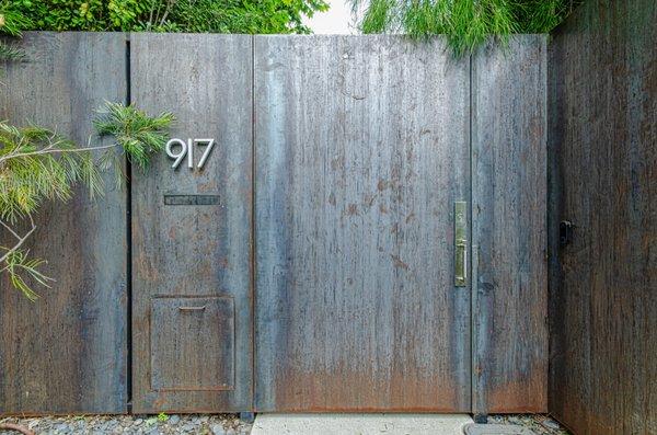 Corten steel gate in Venice