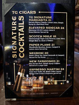 Cocktail Menu