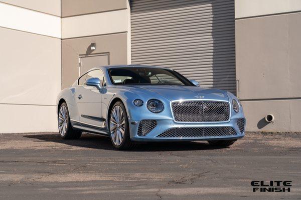 Bentley Continental GT Speed. Protected with STEK PPF and CQuartz Ceramic Coating by Elite Finish in San Diego.