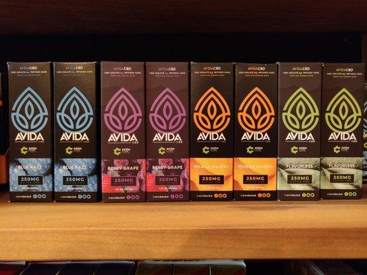 Avida CBD Vape Berry Grape, Blue Razz, Manga Mango 250mg, 500mg,1000mg