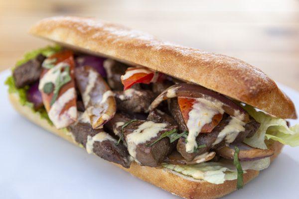 Lomo Saltado Sandwich