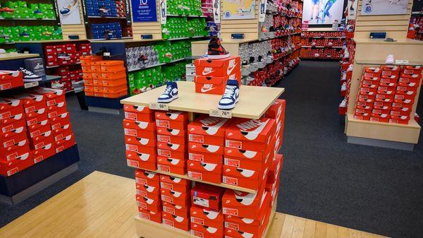 Athletic Shoes Section of Store