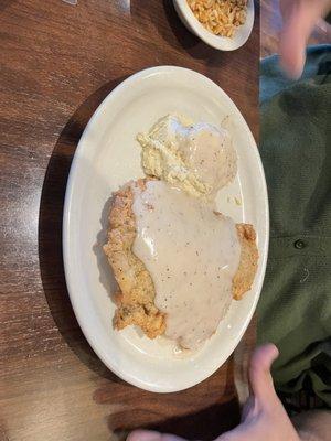 Chicken Fried Steak and Mashed Potatoes and Gravy