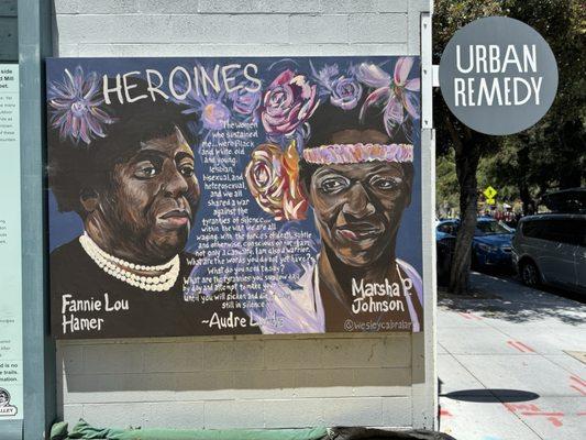 Didn't see person of color here all day- but here's a mural