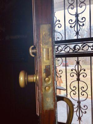 1900's Yale Mortise lock re-installed and functioning beautifully.