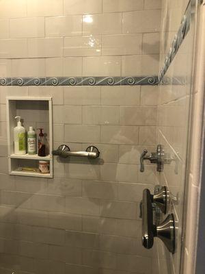 Accent tile in Shower