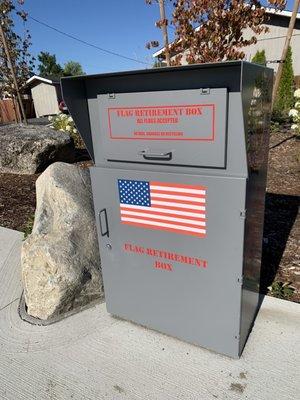 Flag retirement box.