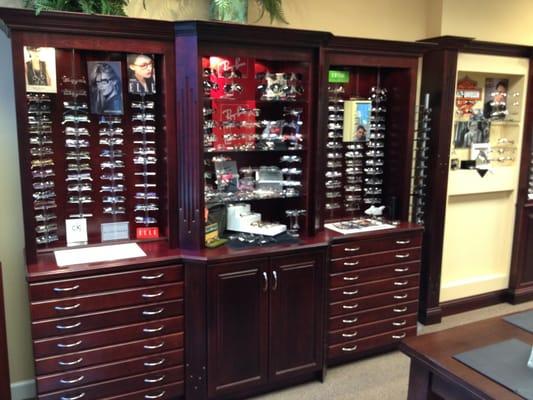 Great selection of frames at Johnson Eye Care!