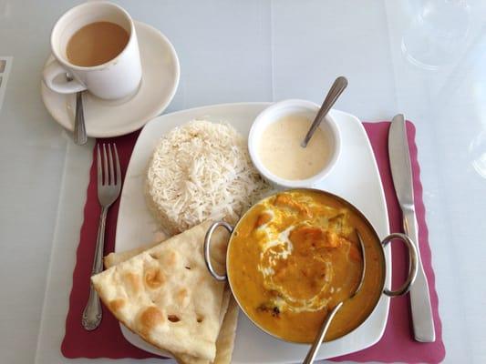 Chicken Korma lunch at Mantra Indian Bistro