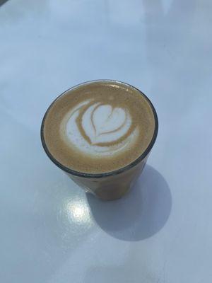 Cortado with oat milk.