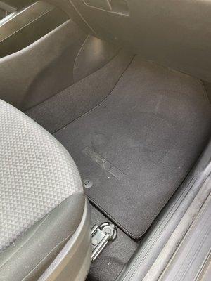 The inside of my car, which they did NOT seem to clean.