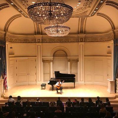 DalMaestro student performing at Carnegie Hall for Royal Conservatory of music NY Excellence Awards Recital 2018