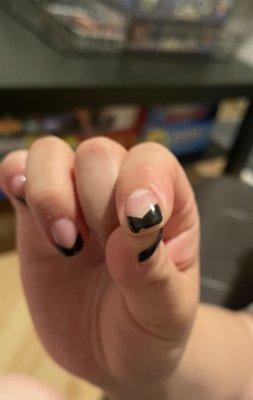 My friends nails started to chip on the front