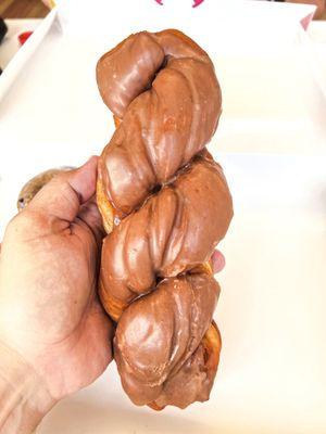 Very large chocolate twist