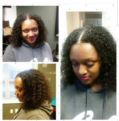 Sew in extensions  natural hair