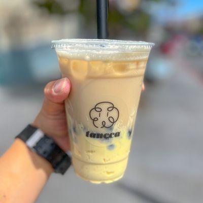 Osmanthus milk Tea w/ puff cream & boba 8/22