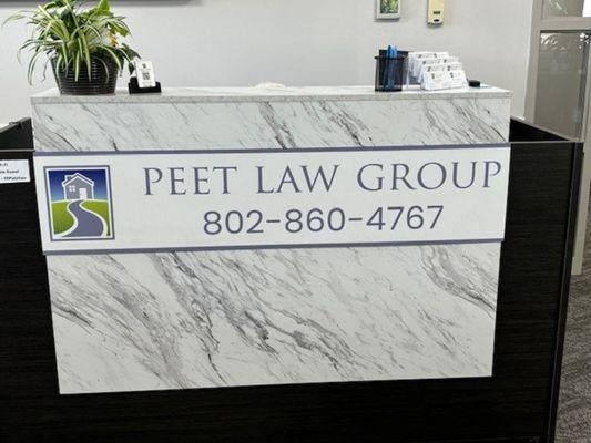 Peet Law Group front desk