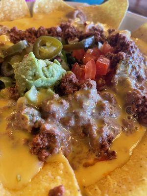 Ground beef nachos