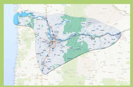 Our Service Area Map.