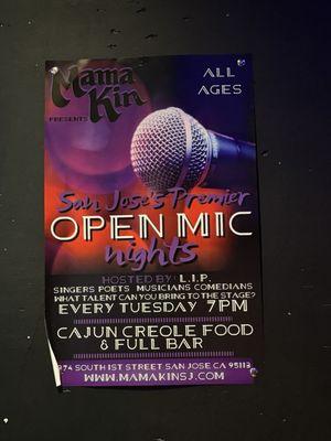 Tuesday open mic