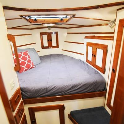 Accommodations for four guests in two staterooms for overnight adventures.